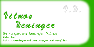 vilmos weninger business card